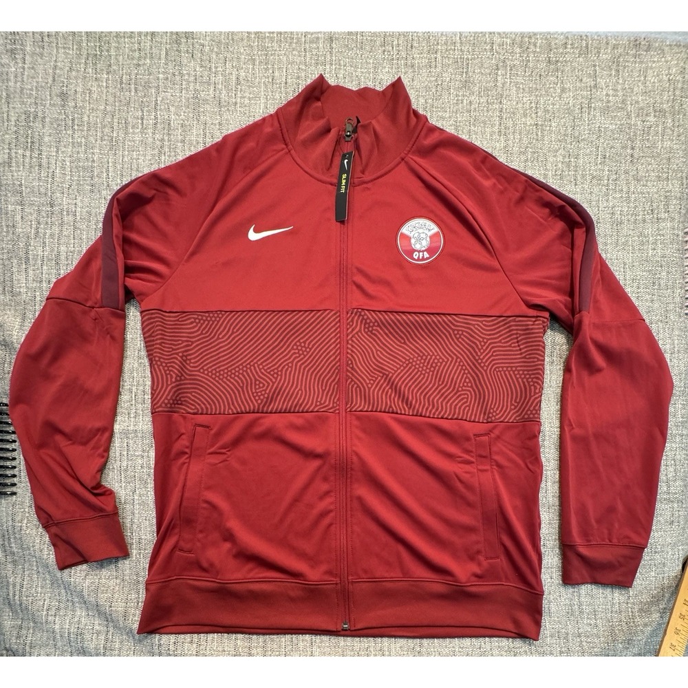 2016/17 Qatar Home Zip Up Track Jacket Nike World Cup Soccer Football‎ Arab NEW